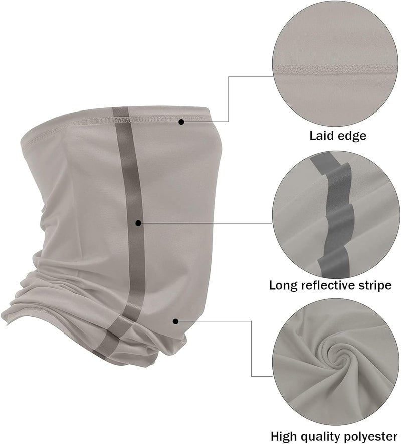 TCCFCCT Hard Hat Shade, Full Brim Mesh Neck Sun Shield, High Visibility Neck Protection & Bandana Headband Face Scarf, Hard Hat Accessories, 2 Pack, Grey - Image 2